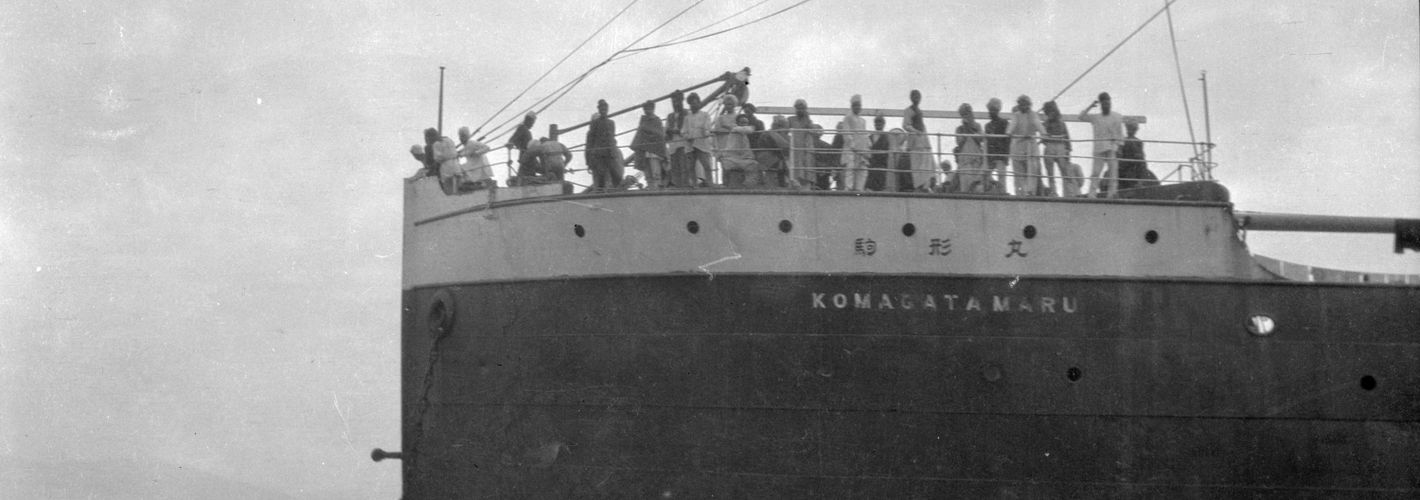 Passagers à bord le navire à vapeur Komagata Maru en 1914.