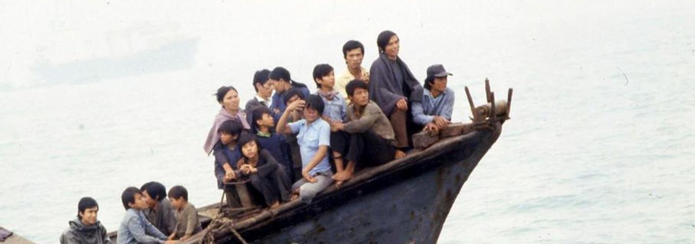 Vietnamese refugees arriving in Hong Kong, 1981