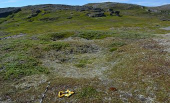 Exemple d’habitation hivernale des Dorset au site archéologique Skull Island 1 (Nunatsiavut).