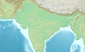 Carte non politique de l'Asie du Sud avec les rivières.