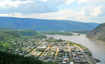 Areal image of Dawson City