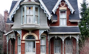 House with unique Victorian architecture.