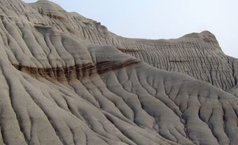 Eroded formation in Dinosaur Provincial Park