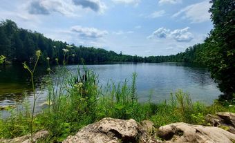 Photo en contre-plongée du lac Crawford