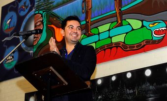Jason Ryle Speaking at the imagineNATIVE Film + Media Arts Festival