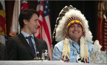 Justin Trudeau and Perry Bellegarde