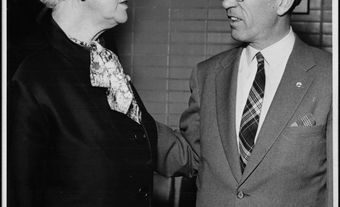 Thérèse Casgrain and Tommy Douglas, 1955