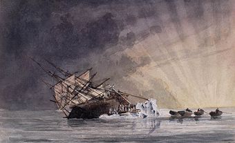 Sketch of the H.M.S. Terror at Sunrise July 14, 1837