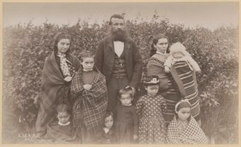 Unidentified Métis Family, Probably at Osnaburgh House, Ontario