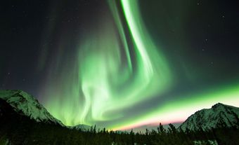 The northern lights in the Yukon Territory.