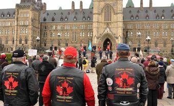 Veterans protest on Parliament Hill