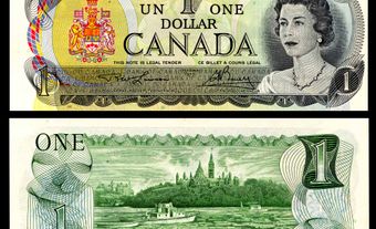 Dollar canadien - 1973