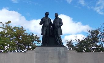 Statue of Robert Baldwin and Louis-Hippolyte LaFontaine