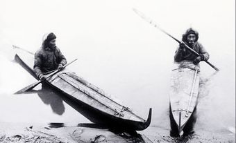 Inuit in their Kayaks