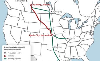 Le pipeline Keystone XL de TC Énergie (proposé)