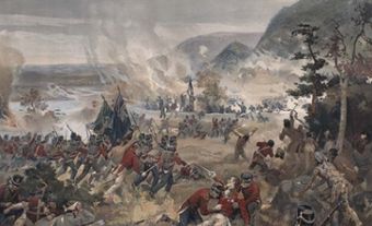 Le mort de sir Isaac Brock, la bataille des Hauteurs de Queenston