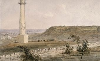 Brock's Monument, before 1840 Damage