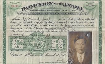 Chinese Immigration Certificate