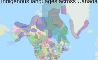 Carte des langues autochtones au Canada