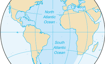 Océan Atlantique Nord, Océan Atlantique Sud