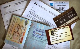 Photo of permanent residence papers