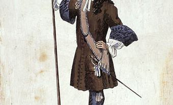 Illustration of an officer of the Carignan-Salières Regiment, 1666