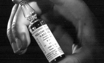 A bottle of polio vaccine