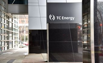 TC Energy logo on company headquarters