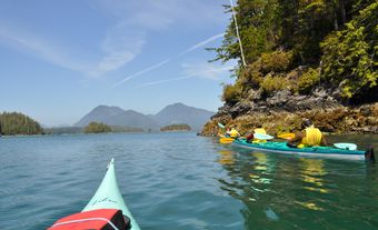 Kayakers in Nootka Sound.