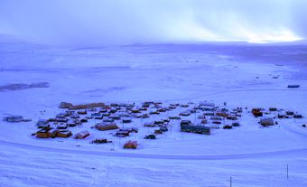 Resolute is the second most northern community in both Nunavut and Canada and is far enough North that the sun never sets in the winter.