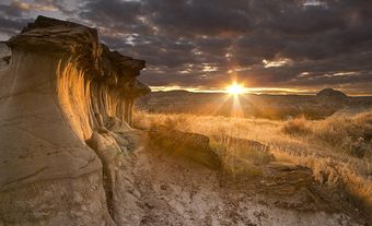 Hoodoos at sunset.