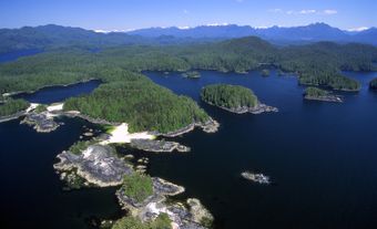 Aerial image of Haida Gwaii.