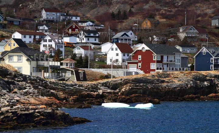 Vacation homes on the shore of Brigus Cove Newfoundland Canada