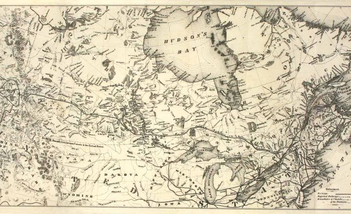 19th Century Map of Canada